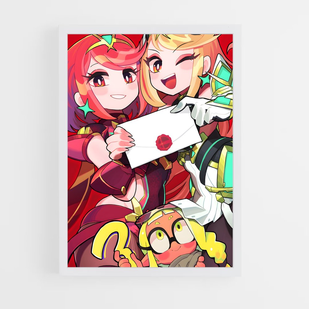 Poster Girls of Smash – affiche Super Smash Bros (vue 3)